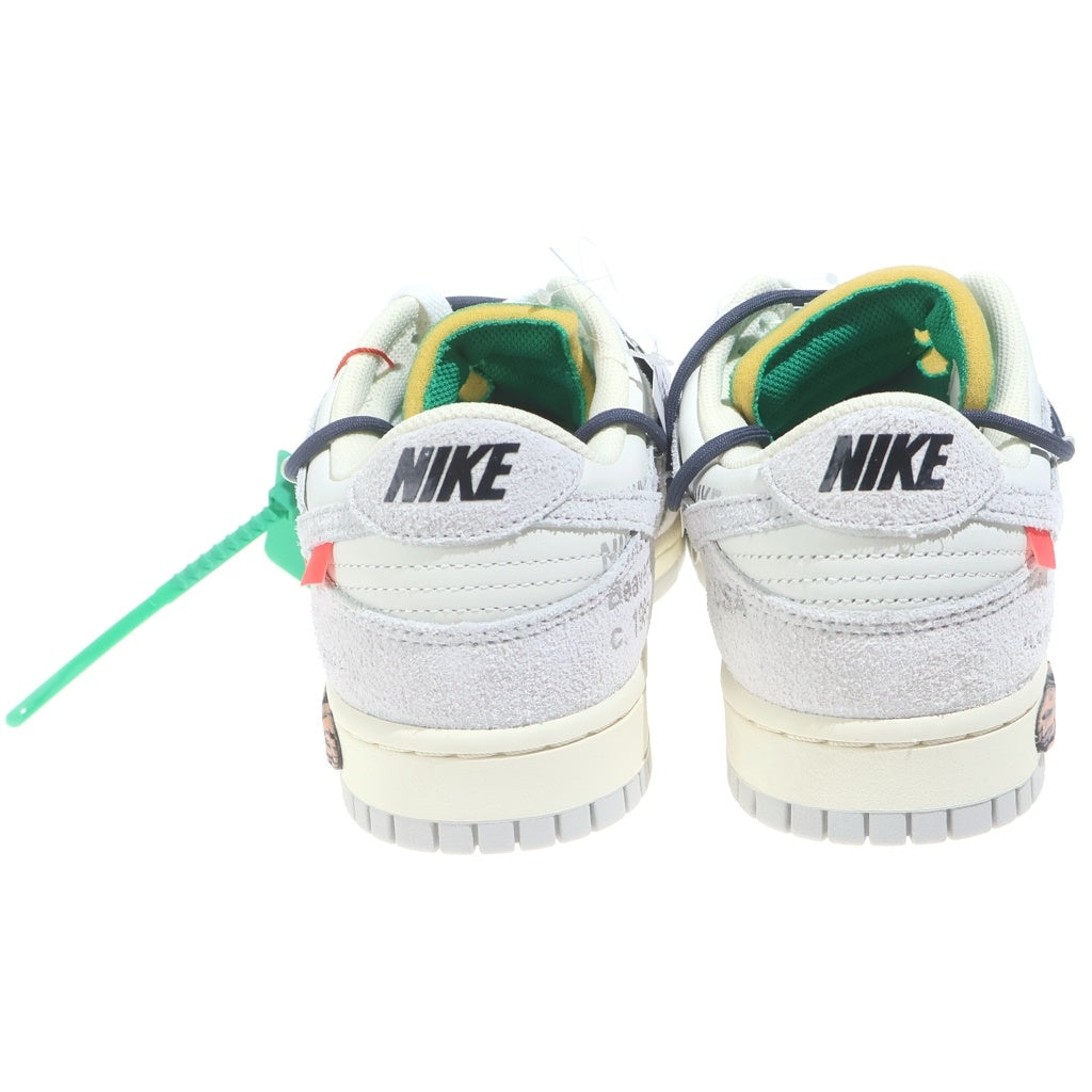 NIKE(ナイキ) ×OFF WHITE DUNK LOW The 50 Collection Lot 20 DJ0950-115 オフホワイト ダンクロー ローカットスニーカーシューズ グレー/グリーン US9/27.0cm