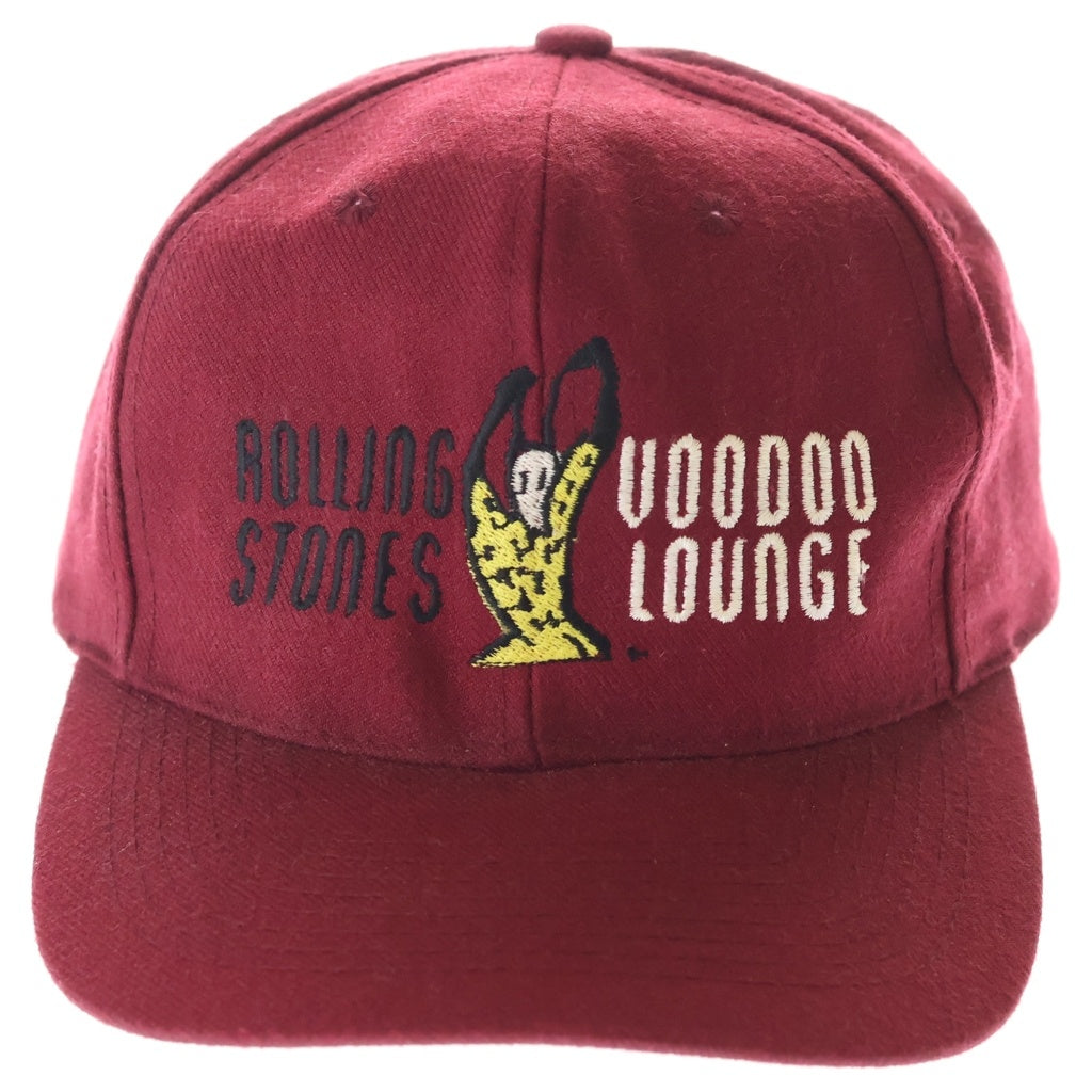 NO BRAND(ノーブランド) ROLLING STONES VOODOO LOUNGE CAP ローリングストーンズ ブードゥーラウンジ ベースボールキャップ バーガンディ