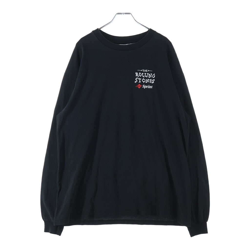 VINTAGE(ヴィンテージ) 90s The Rolling Stones ローリングストーンズ プロモーションツアープリント ロングスリーブカットソー 長袖Tシャツ ブラック