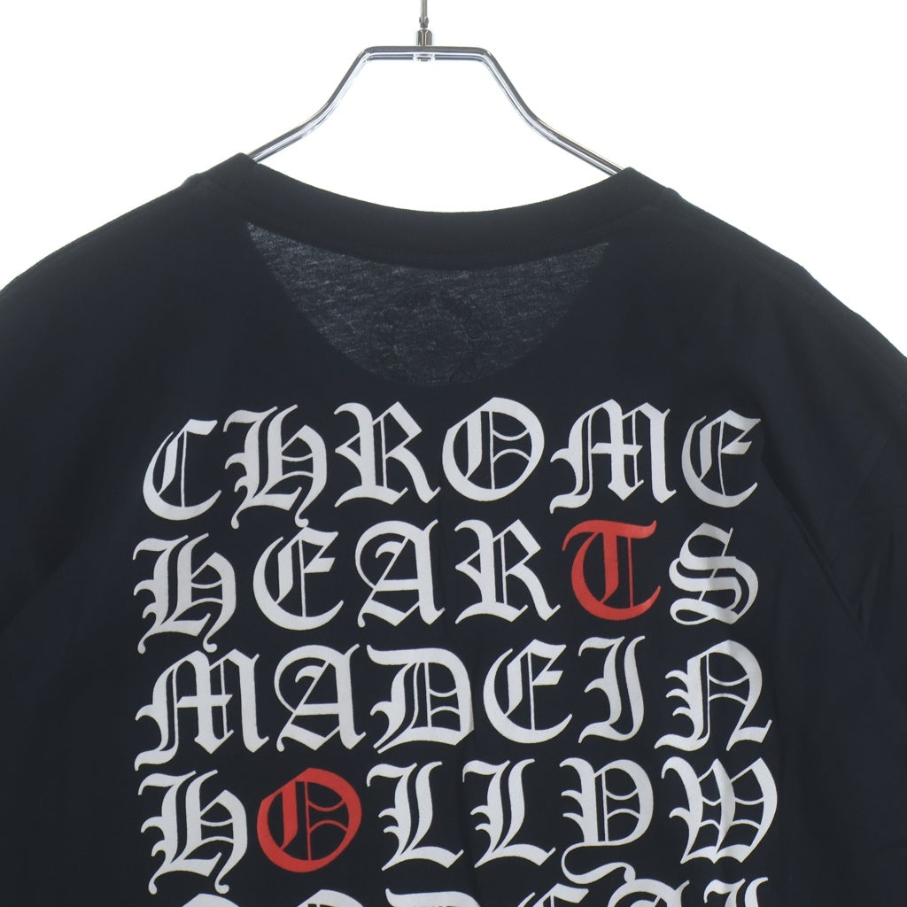 CHROME HEARTS(クロムハーツ) Made In Hollywood メイドインハリウッド バックプリントTシャツ 半袖カットソー ブラック