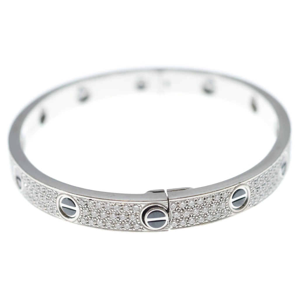 Cartier(カルティエ) KWG18 ラブブレスレット クラシック♯19 フルパヴェ ホワイトゴールド/ブラック