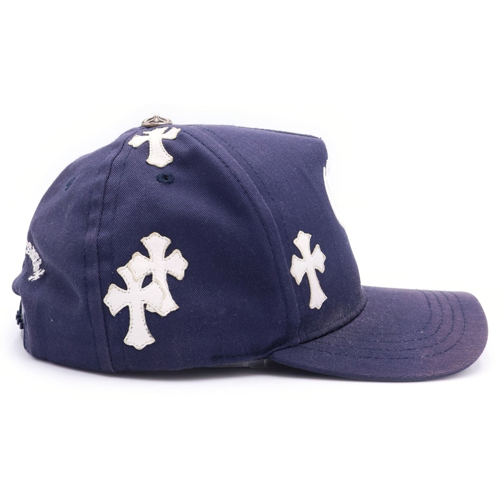 CHROME HEARTS(クロムハーツ) Trucker Cap クロスパッチ CH刺繍 トラッカーキャップ 帽子 ネイビー/ホワイト