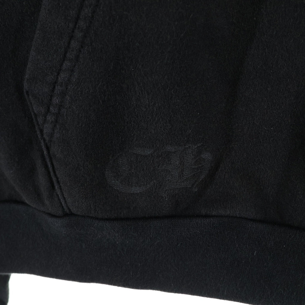 CHROME HEARTS(クロムハーツ) SWTSHRT PLVR 袖フローラル バックホースシュープリント スウェット プルオーバーパーカー ブラック