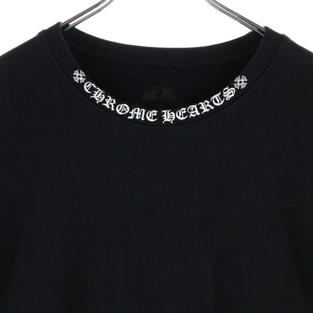 CHROME HEARTS(クロムハーツ) SWTSHRT PLVR ネックロゴプリント クルーネック スウェットトレーナー ブラック