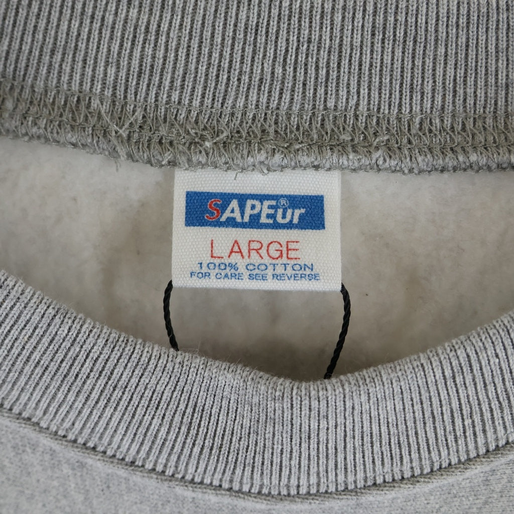 SAPEur(サプール) 70s POP HEAD CREW NECK ポップヘッド デニスロッドマン クルーネックスウェットトレーナー グレー