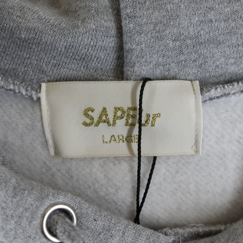 SAPEur(サプール) MULTI BANDANA LOGO HOODIE マルチ バンダナロゴ プルオーバーパーカー グレー