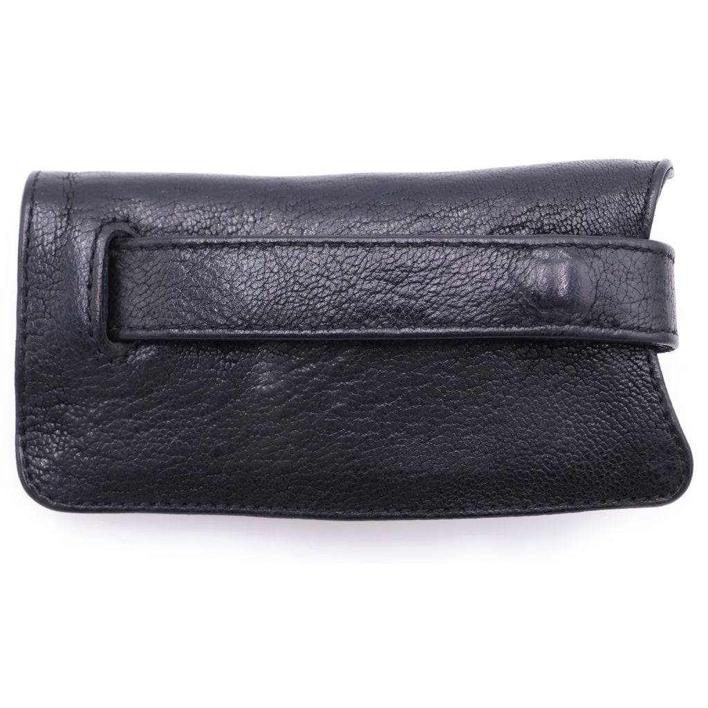 CHROME HEARTS(クロムハーツ) KEY CASE キーケース クロスボールボタン デストロイレザーキーケース ブラック