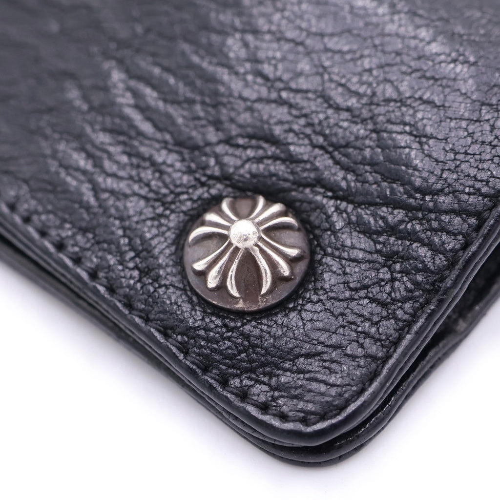 CHROME HEARTS(クロムハーツ) KEY CASE キーケース クロスボールボタン デストロイレザーキーケース ブラック