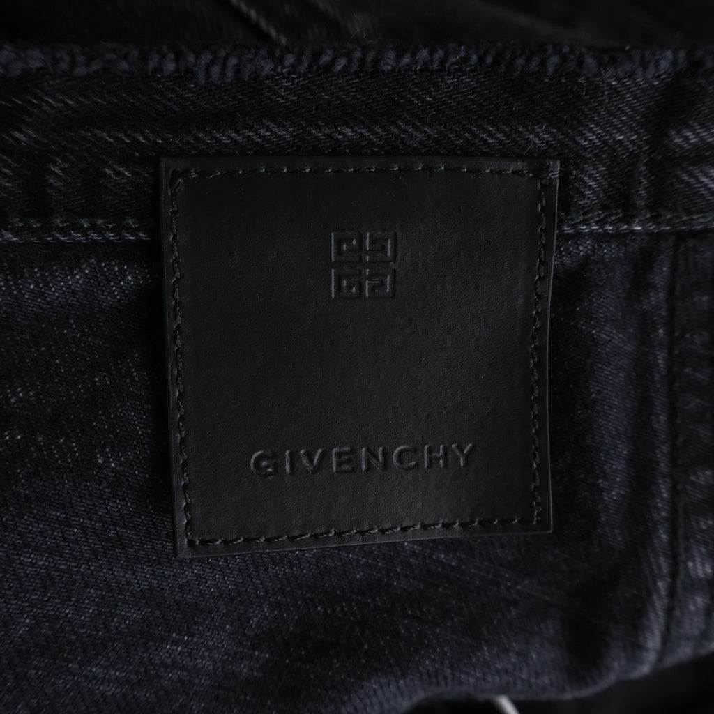 GIVENCHY(ジバンシィ) カットオフ デニムショートパンツ ハーフパンツ ブラック BM51DZ5Y9Z