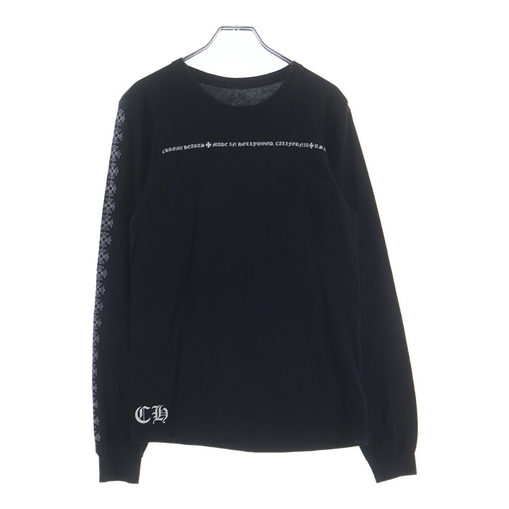 CHROME HEARTS(クロムハーツ) アームロゴ CHプラスプリント 長袖Tシャツ カットソー ブラック