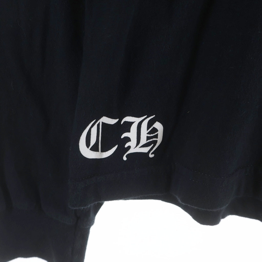 CHROME HEARTS(クロムハーツ) アームロゴ CHプラスプリント 長袖Tシャツ カットソー ブラック