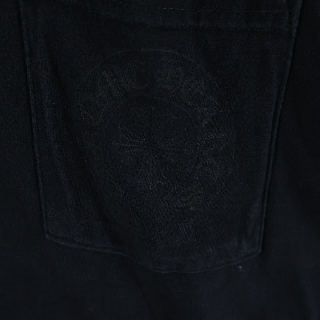 CHROME HEARTS(クロムハーツ) CH L/S NECK LOGO ネックロゴプリント グラデーション 袖ロゴ 長袖Tシャツ ロングスリーブカットソー ブラック/マルチカラー
