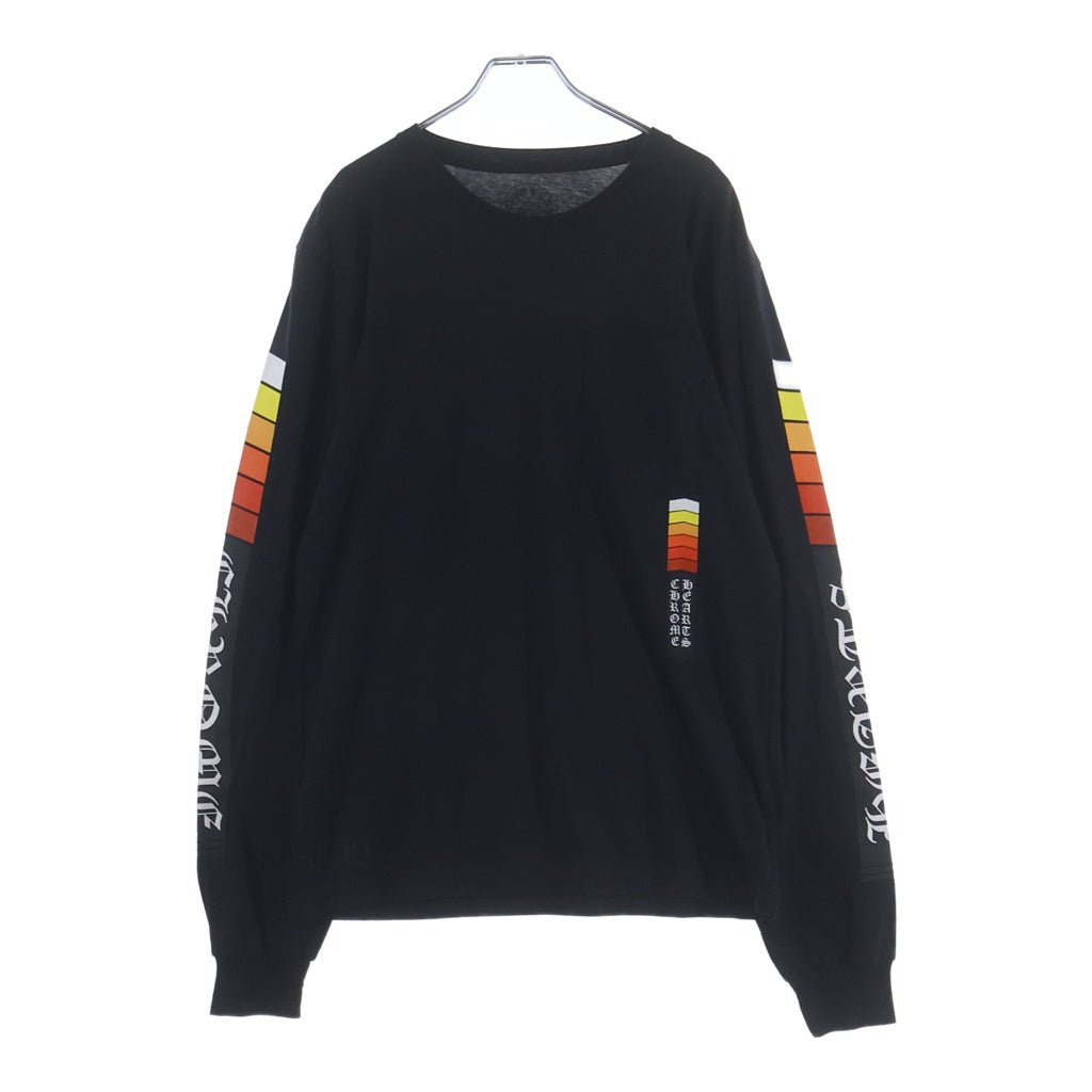 CHROME HEARTS(クロムハーツ) Neon Bar Logo L/S Tee ネオンバーロゴ グラデーションプリント 長袖Tシャツ カットソー ブラック