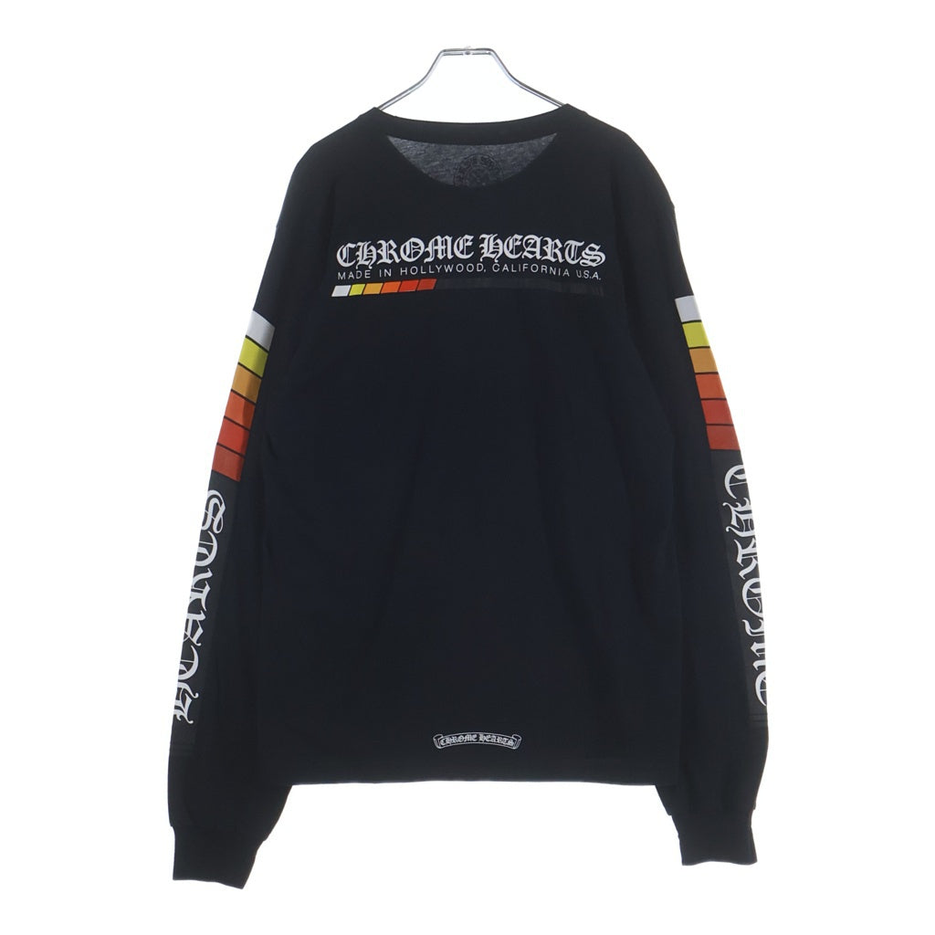 CHROME HEARTS(クロムハーツ) Neon Bar Logo L/S Tee ネオンバーロゴ グラデーションプリント 長袖Tシャツ カットソー ブラック