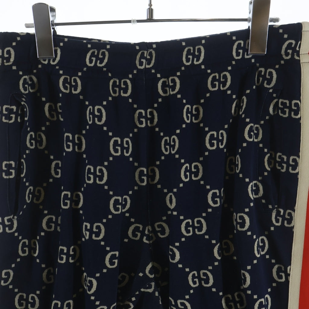 GUCCI(グッチ) GG Jacquard Sweat Pants GGジャガード スウェットパンツ 総柄 496920 ネイビー