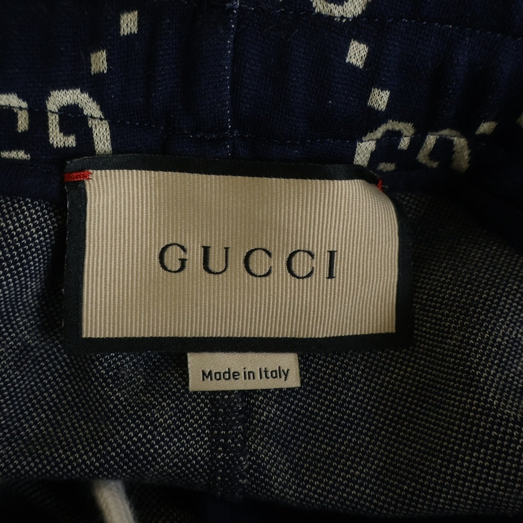 GUCCI(グッチ) GG Jacquard Sweat Pants GGジャガード スウェットパンツ 総柄 496920 ネイビー