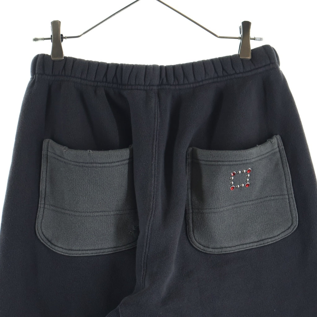 NO BRAND(ノーブランド) 【SWJP エスダブリュージェーピー】 スタッズ付き ストレート スウェットパンツ グレー SW-25FW-027-SP