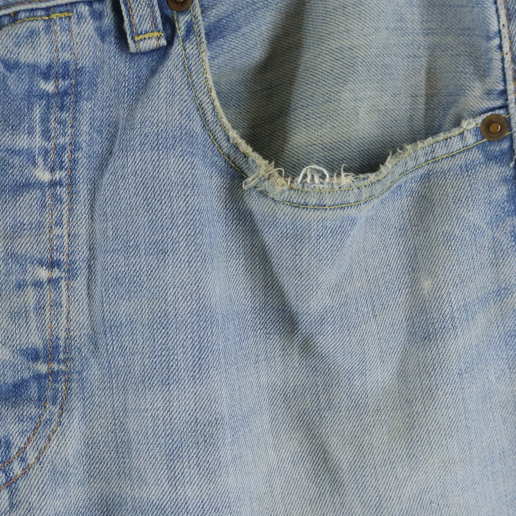 Levi's(リーバイス) 505 リメイク ダメージ ストレート デニム パンツ