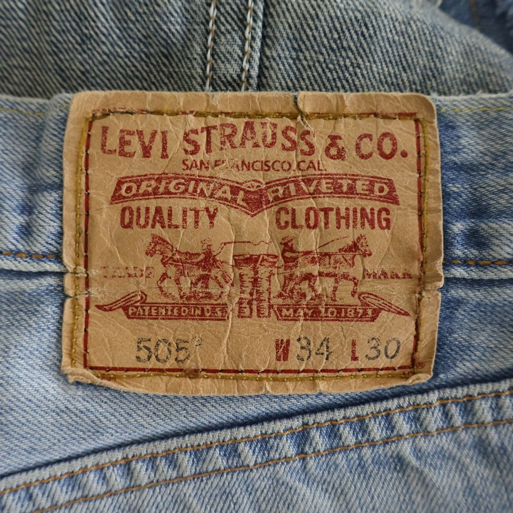 Levi's(リーバイス) 505 リメイク ダメージ ストレート デニム パンツ