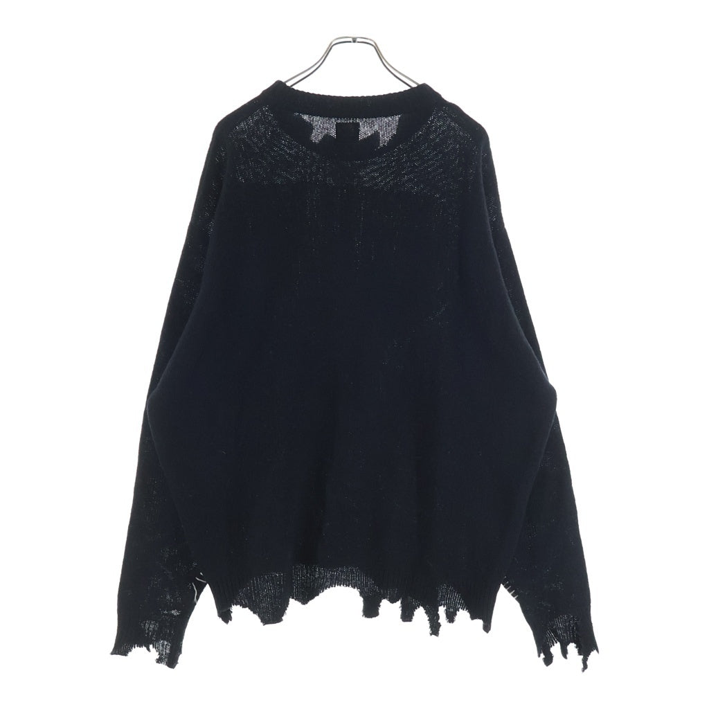 SAINT MICHAEL(セントマイケル) 21AW WOOL SWTER SIN ウールニットセーター ブラック SM-A21-0000-039