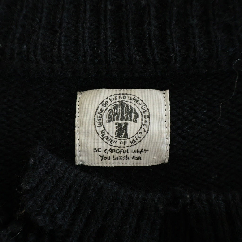 SAINT MICHAEL(セントマイケル) 21AW WOOL SWTER SIN ウールニットセーター ブラック SM-A21-0000-039