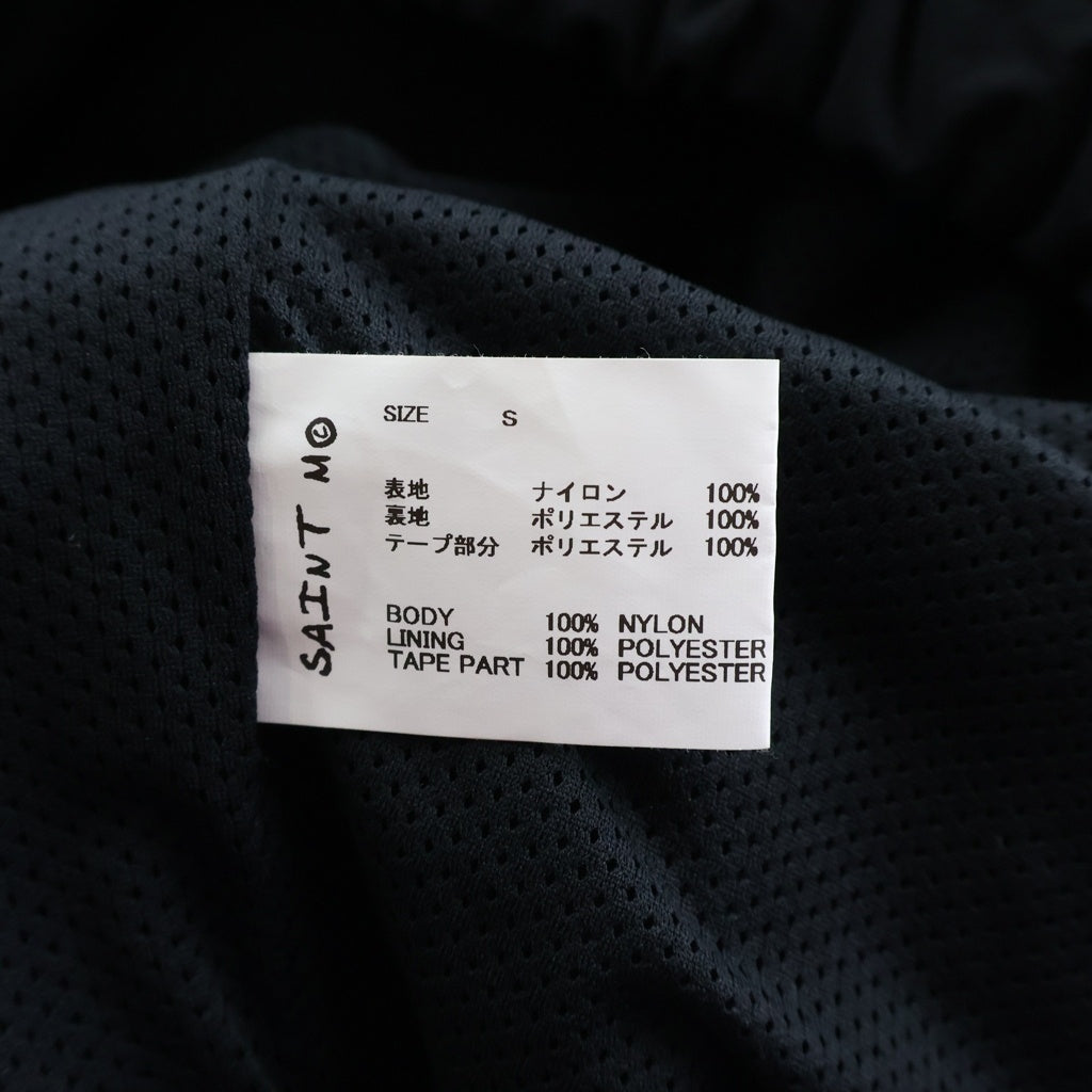 SAINT MICHAEL(セントマイケル) 24SS TRACK SIDE TAPE JACKET SM-YS8-0000-064 サイドテープ トラックジャケット ナイロンジャケット ブラック