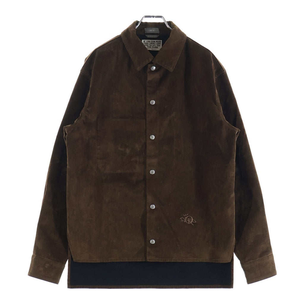 DIOR(ディオール) 22AW ×CACTUS JACK Oversized Shirt カクタスジャック オーバーサイズシャツ ブラウン 283D493BY509
