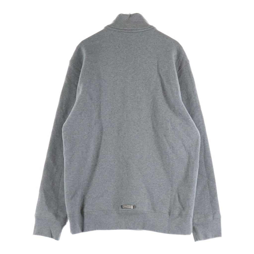 CHROME HEARTS(クロムハーツ) Y NOT クロスパッチ ダガージップ ハーフジップ スウェットトレーナー グレー
