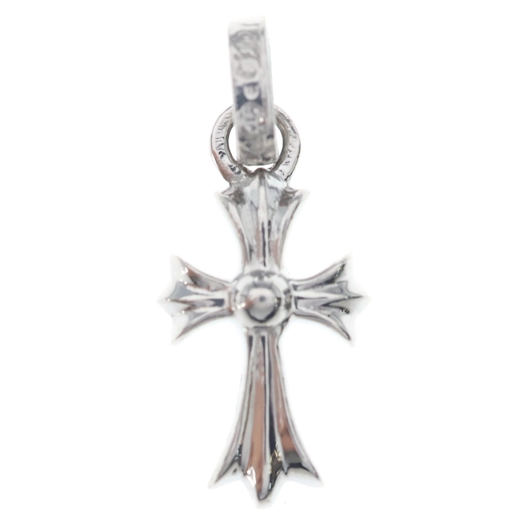 CHROME HEARTS(クロムハーツ) 18KWG CRS BBYFAT P SAP P ベイビーファットクロス パヴェピンクサファイヤ ペンダントトップ ホワイトゴールド