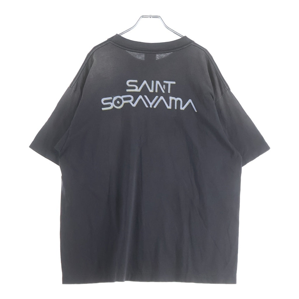 SAINT MICHAEL(セントマイケル) ×Hajime Sorayama SS TEE MASK 空山基 マスク プリント クルーネック 半袖Tシャツ カットソー ブラック SM-HR1-0000-C75