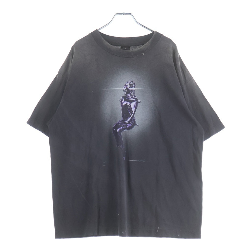 SAINT MICHAEL(セントマイケル) ×Hajime Sorayama SS TEE MASK 空山基 マスク プリント クルーネック 半袖Tシャツ カットソー ブラック SM-HR1-0000-C75