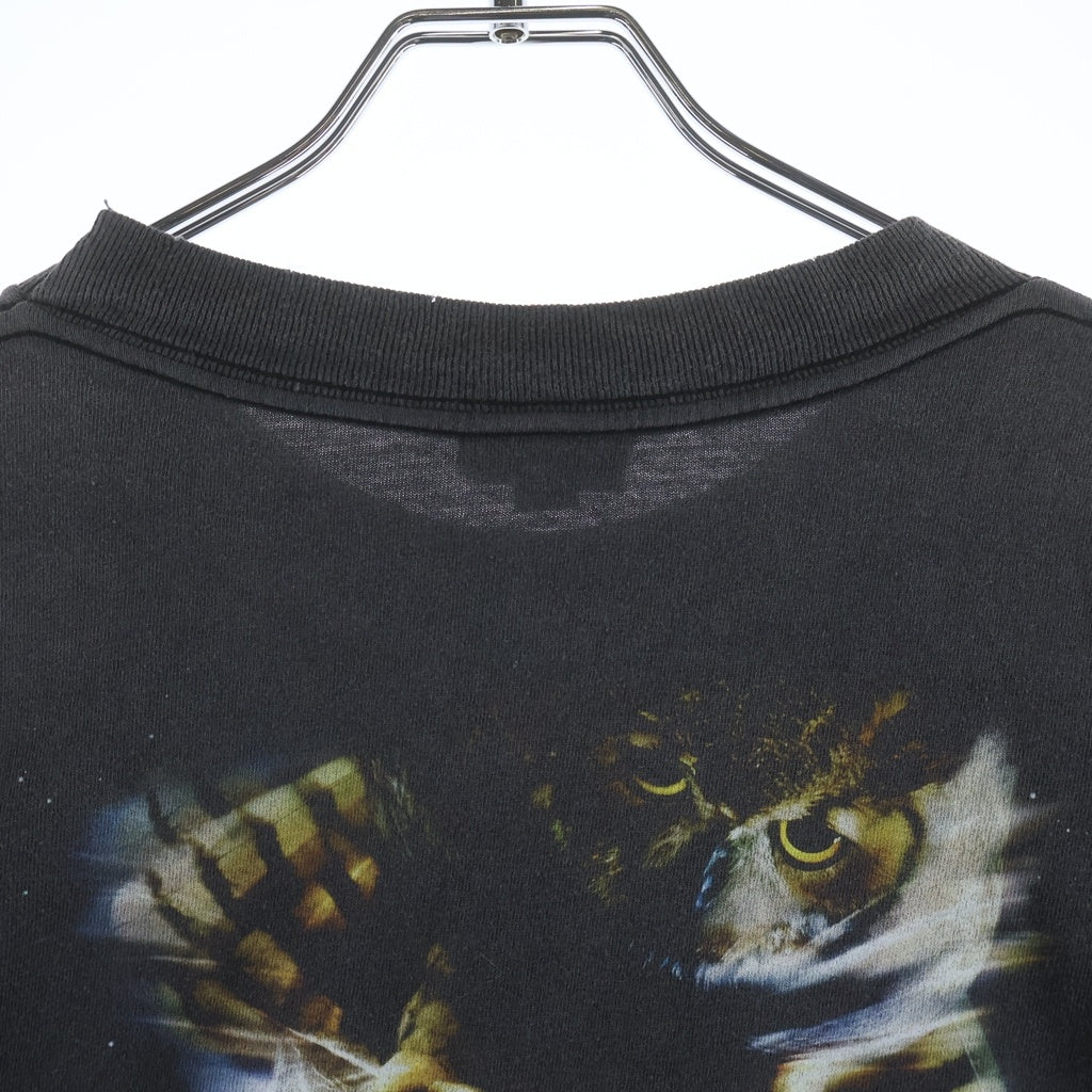 SAINT MICHAEL(セントマイケル) 25AW HP_SS TE ヴィンテージ加工 ムービー プリントロゴ 半袖Tシャツ カットソー グレー SM-HR1-0000-C45