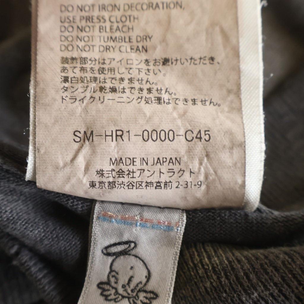SAINT MICHAEL(セントマイケル) 25AW HP_SS TE ヴィンテージ加工 ムービー プリントロゴ 半袖Tシャツ カットソー グレー SM-HR1-0000-C45