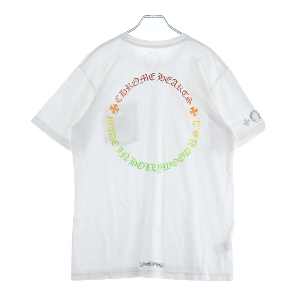 CHROME HEARTS(クロムハーツ) BACK GRAD CIRCLE LOGO TEE バック グラデーション サークルロゴ クルーネック半袖Tシャツ カットソー ホワイト