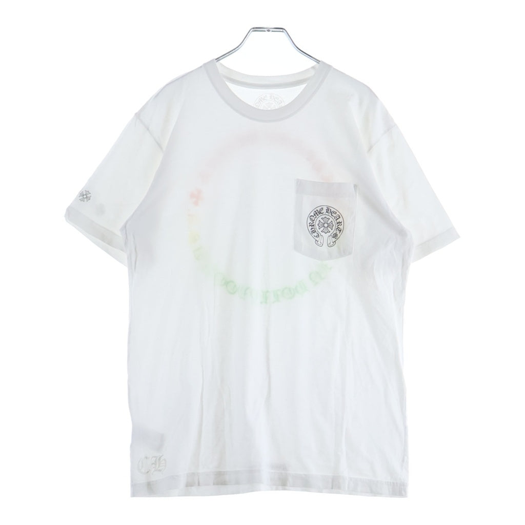 CHROME HEARTS(クロムハーツ) BACK GRAD CIRCLE LOGO TEE バック グラデーション サークルロゴ クルーネック半袖Tシャツ カットソー ホワイト