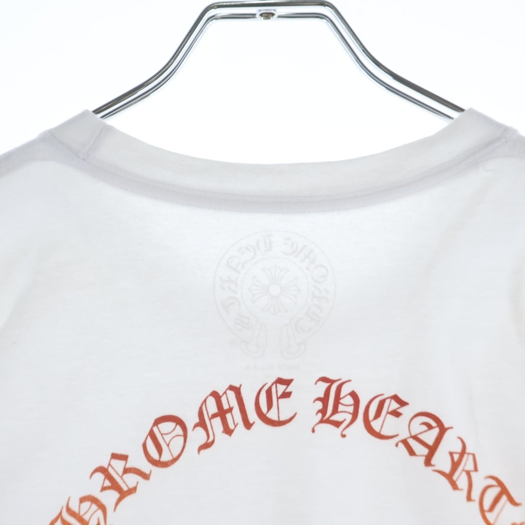CHROME HEARTS(クロムハーツ) BACK GRAD CIRCLE LOGO TEE バック グラデーション サークルロゴ クルーネック半袖Tシャツ カットソー ホワイト