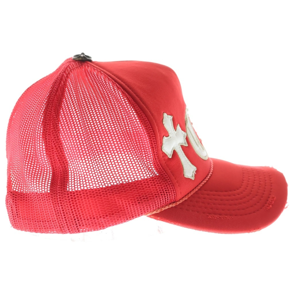 CHROME HEARTS(クロムハーツ) OLD CH CRS PATCH TRUCKER オールド CH クロスパッチ トラッカー メッシュキャップ レッド