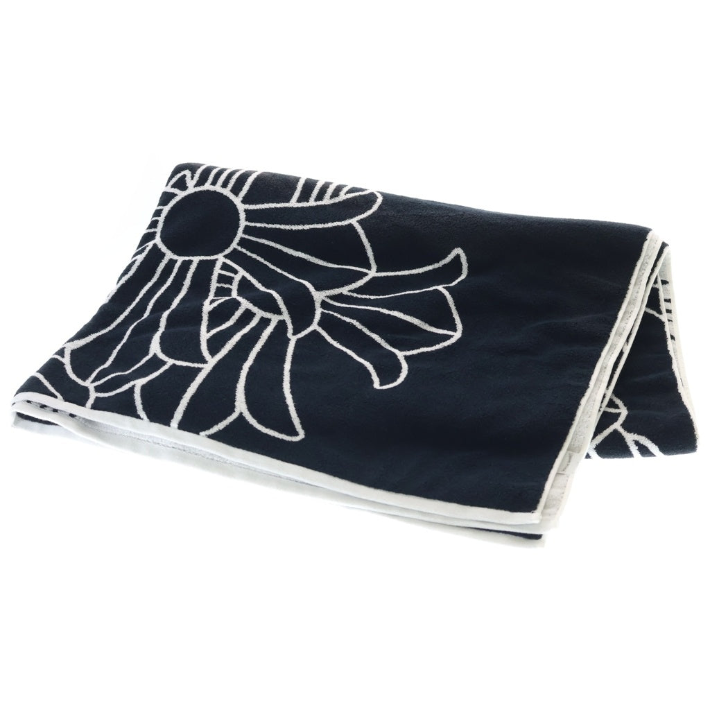 CHROME HEARTS(クロムハーツ) Beach Towel Cem セメタリークロス総柄 ビーチタオル ブラック/ホワイト