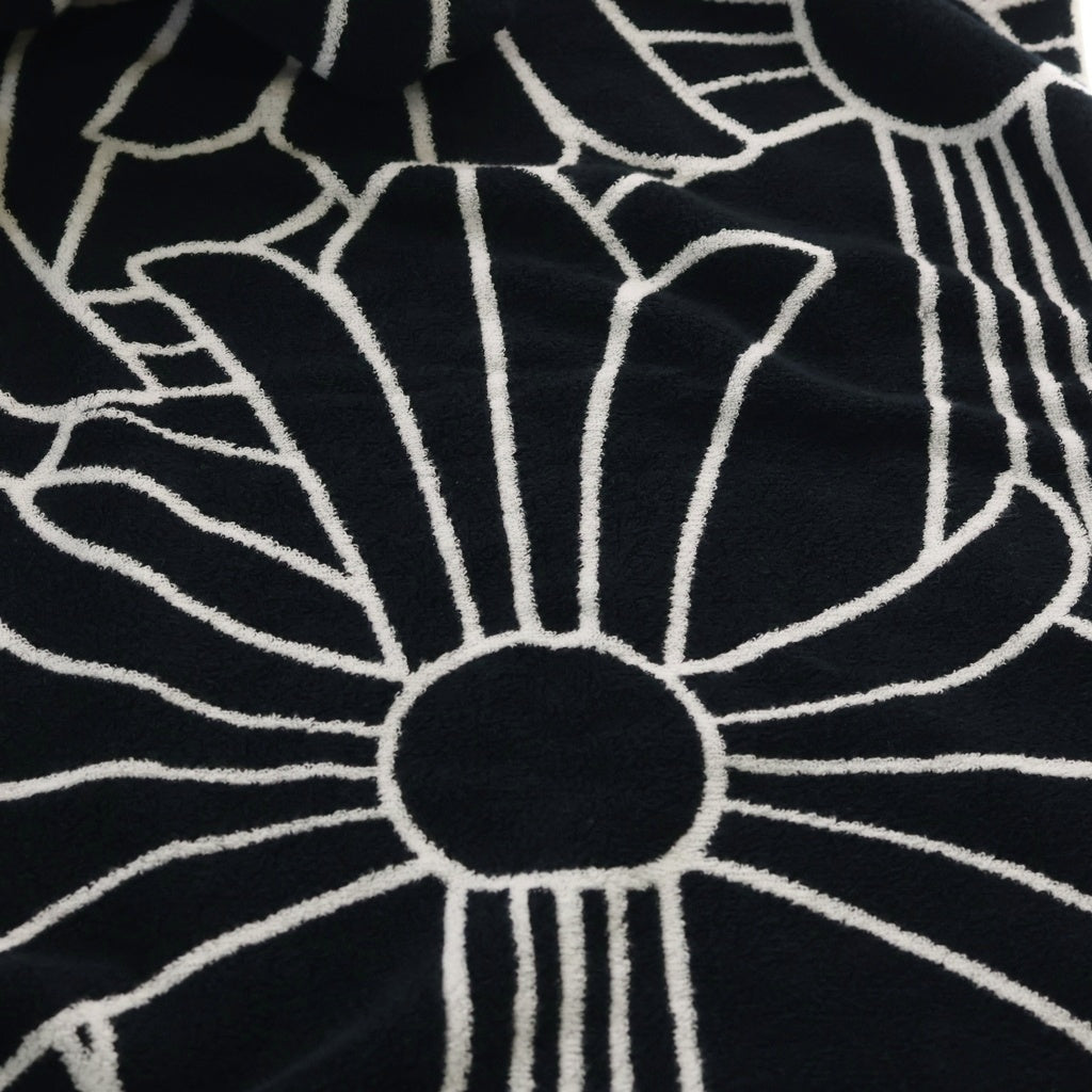 CHROME HEARTS(クロムハーツ) Beach Towel Cem セメタリークロス総柄 ビーチタオル ブラック/ホワイト