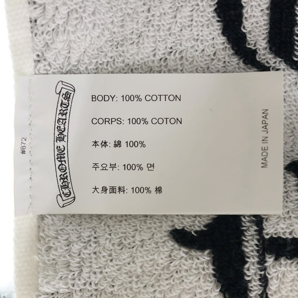 CHROME HEARTS(クロムハーツ) Beach Towel Cem セメタリークロス総柄 ビーチタオル ブラック/ホワイト