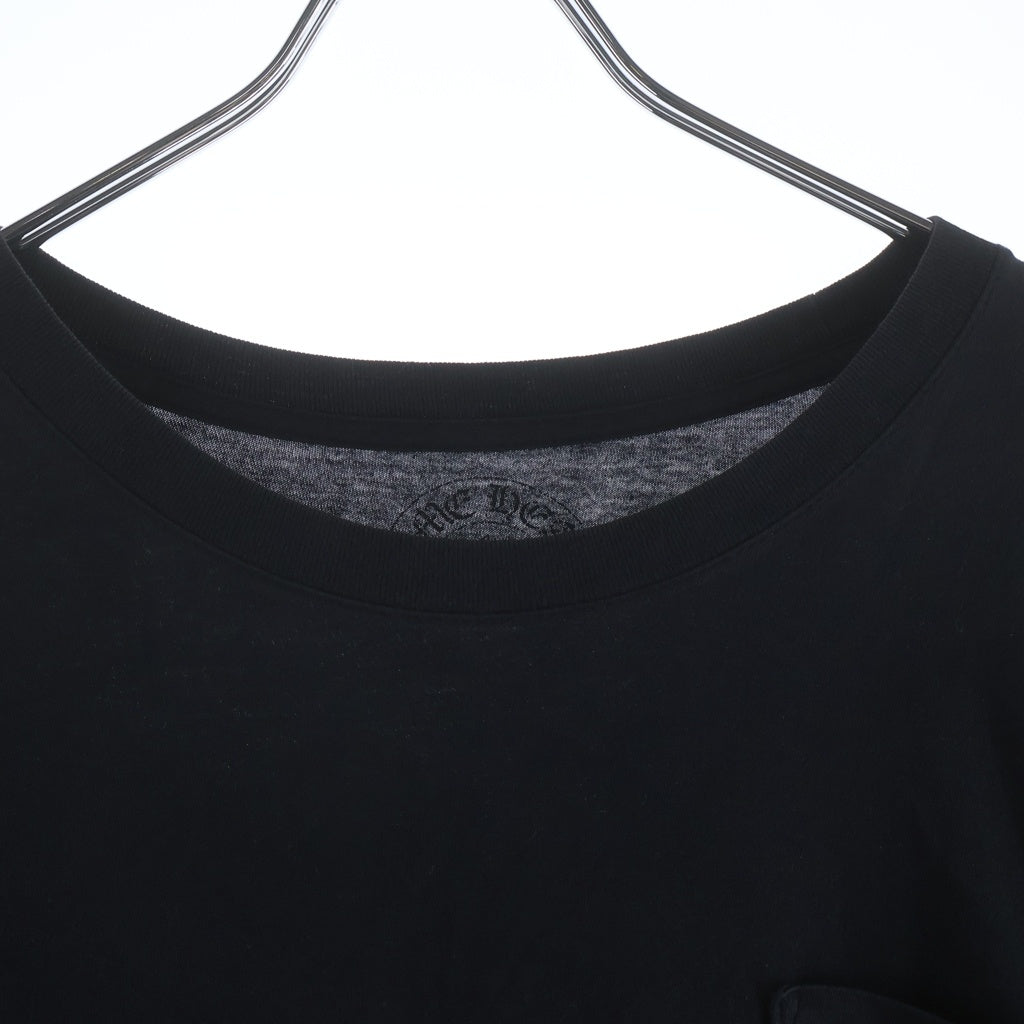 CHROME HEARTS(クロムハーツ) Made In Hollywood Vertical Logo Tee メイドインハリウッド ヴァーティカルロゴ アームフローラルプリント 長袖Tシャツカットソー ブラック