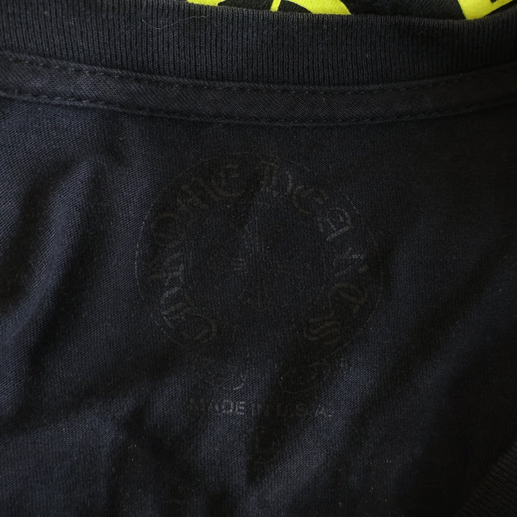 CHROME HEARTS(クロムハーツ) Made In Hollywood Vertical Logo Tee メイドインハリウッド ヴァーティカルロゴ アームフローラルプリント 長袖Tシャツカットソー ブラック