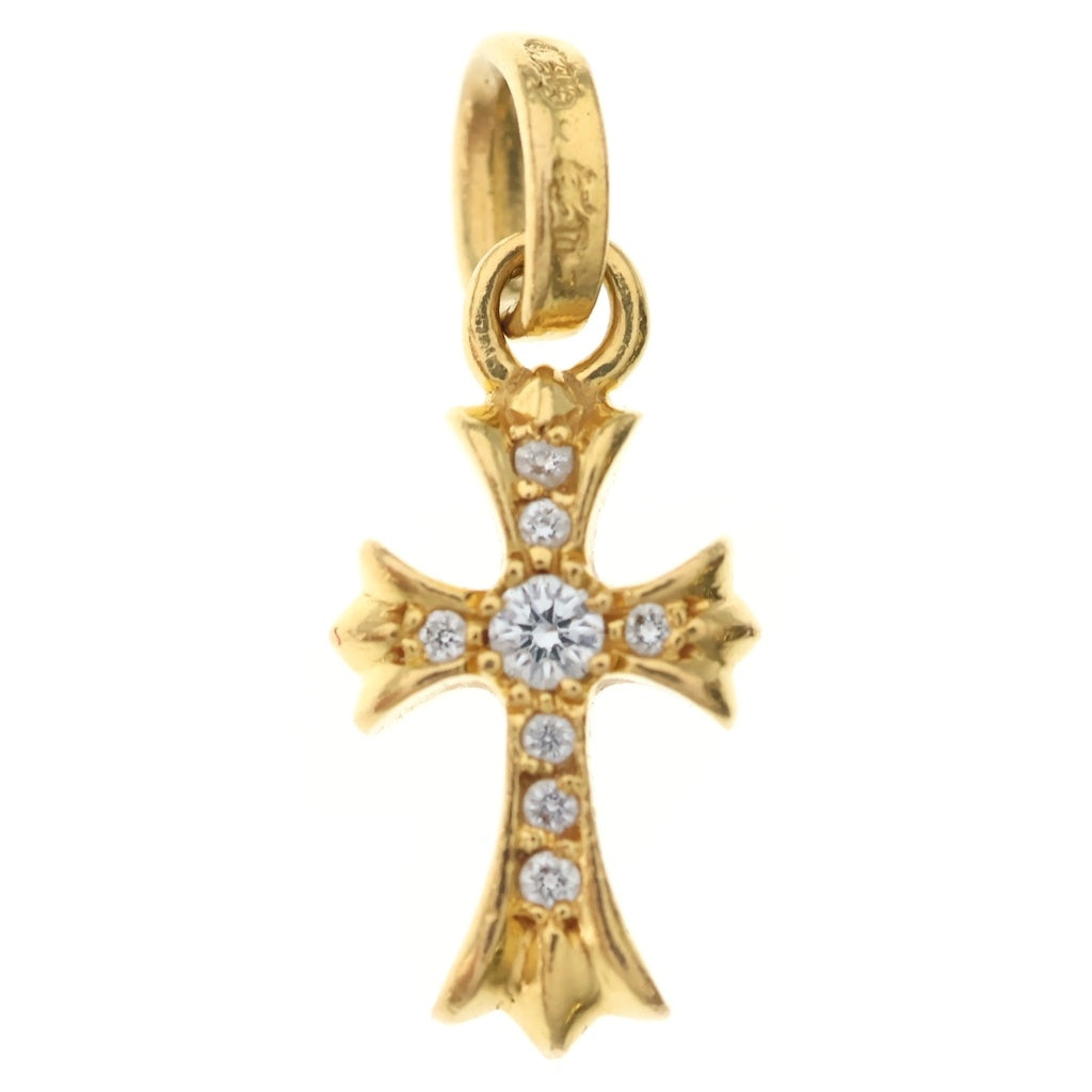 CHROME HEARTS(クロムハーツ) 22K CRS BBYFAT P/DIA ベイビーファットクロス PAVEダイヤ ペンダントトップ ゴールド