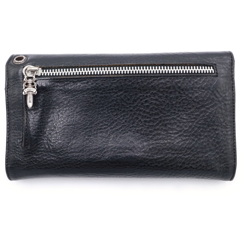 CHROME HEARTS(クロムハーツ) WAVE ウェーブ レザーウォレット 財布 ブラック