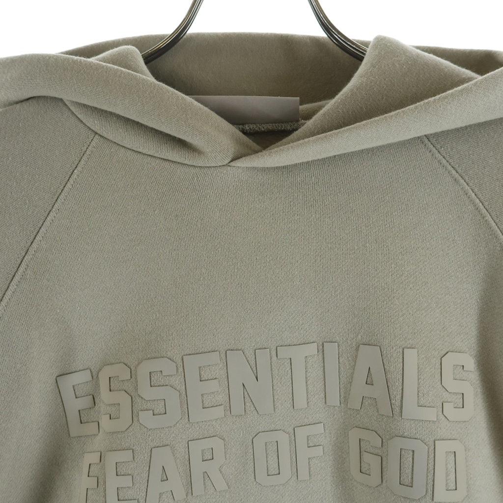 FEAR OF GOD ESSENTIALS(フィアオブゴッド エッセンシャルズ) HOODIE ラバーロゴ プルオーバースウェットパーカー フーディー ベージュ