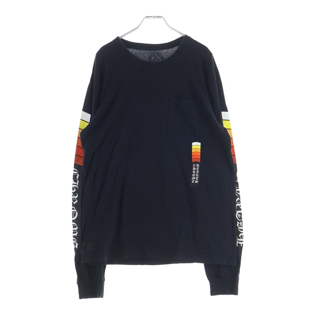 CHROME HEARTS(クロムハーツ) Neon Bar Logo L/S Tee ネオンバーロゴ グラデーションプリント 長袖Tシャツ カットソー ブラック