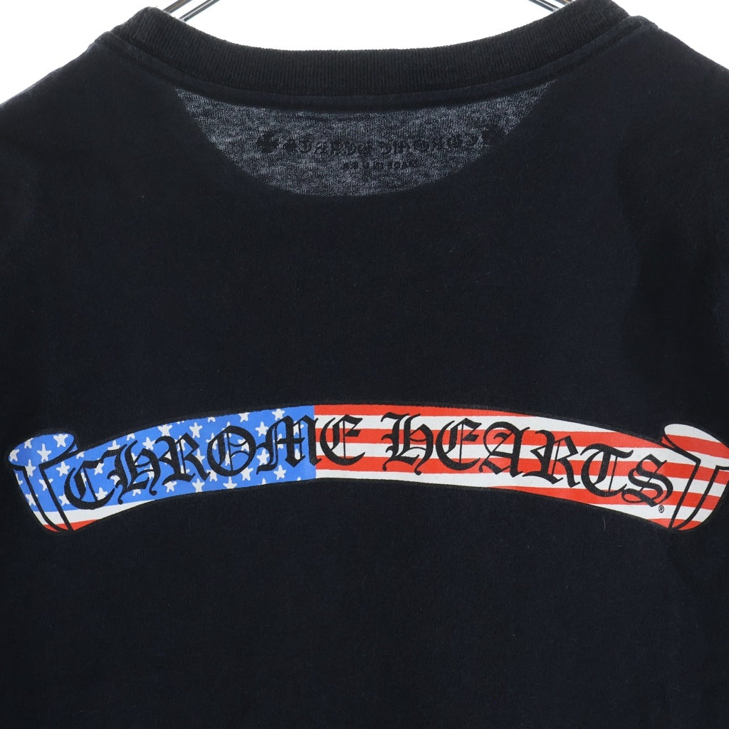 CHROME HEARTS(クロムハーツ) バックアメリカンフラグスクロールラベルプリント 半袖Tシャツカットソー
