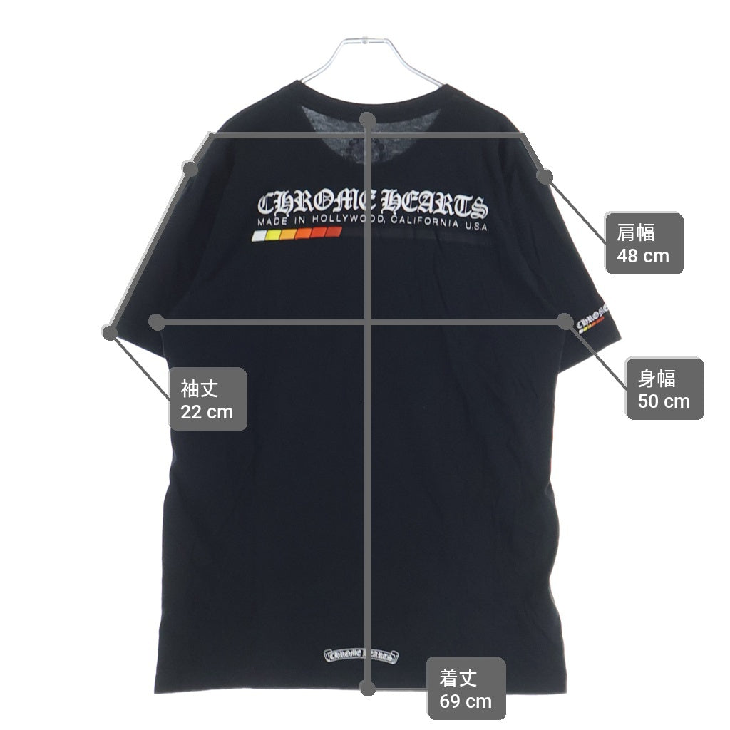 CHROME HEARTS(クロムハーツ) Neon Bar Logo Tee ネオンバーロゴ グラデーションプリント 半袖Tシャツ カットソー ブラック