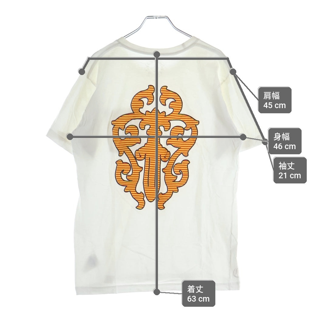 CHROME HEARTS(クロムハーツ) VINE DAGGER S/S TEE ヴァインダガー バックストライプダガー 半袖 クルーネック Tシャツ カットソー ホワイト