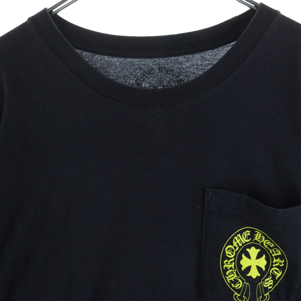 CHROME HEARTS(クロムハーツ) Made In Hollywood Vertical Logo Tee メイドインハリウッド ヴァーティカルロゴ 長袖Tシャツカットソー ブラック/イエロー